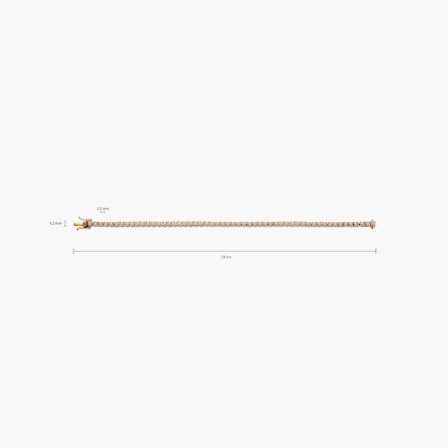 Bransoletka tenisowa The Light 3,2mm: złoto, diamenty laboratoryjne